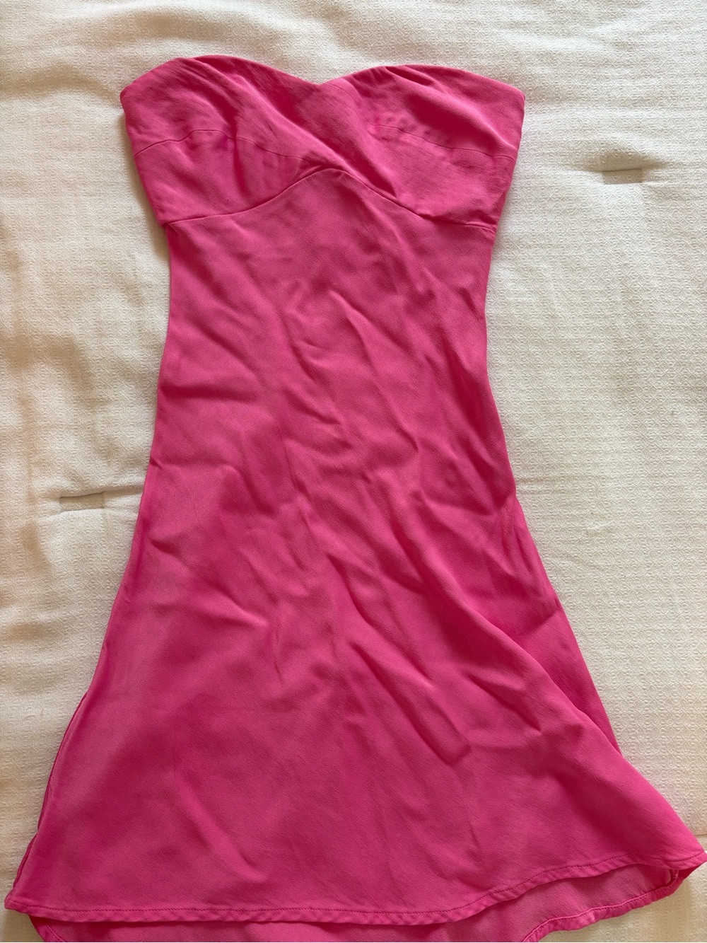 Meshki Strapless Fuchsia Pink Cocktail Dress
